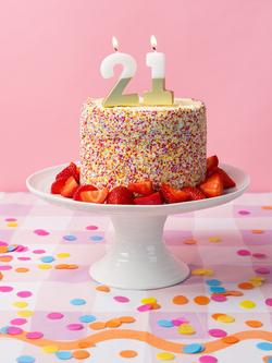 Talking Tables Age 21 Birthday Candles, Gold Ombre - view 2, Gold