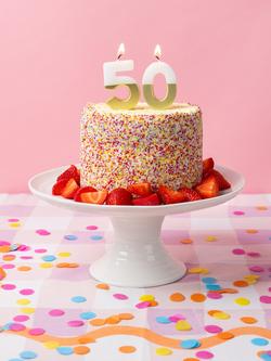 Talking Tables Age 50 Birthday Candles, Gold Ombre - view 2, Gold