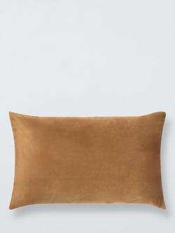 John Lewis Rectangular Velvet Cushion, Bronze Gold