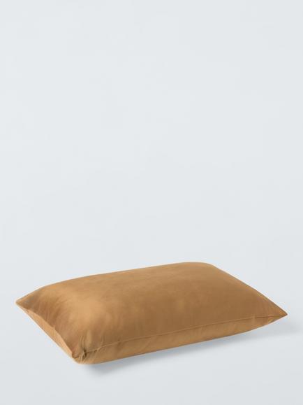 John Lewis Rectangular Velvet Cushion - view 2, Bronze Gold