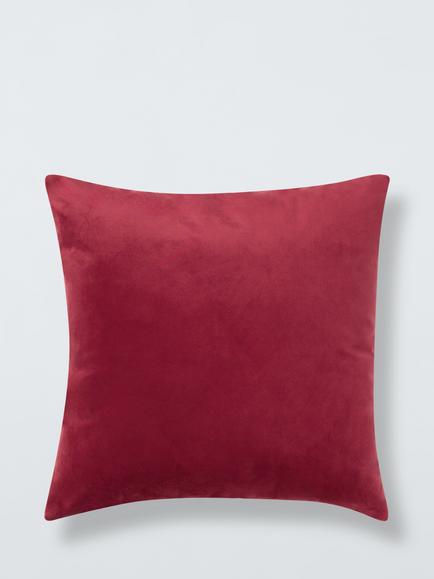 John Lewis Square Velvet Cushion, Red