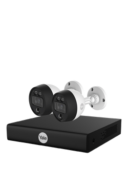Yale 2 Smart Motion Camera CCTV Kit with 4 Channel XVR, White, White