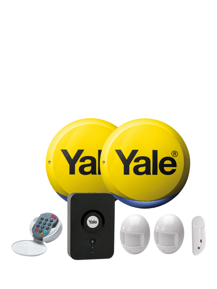 Yale HSA App Enabled Home Alarm Kit, White / Yellow Siren