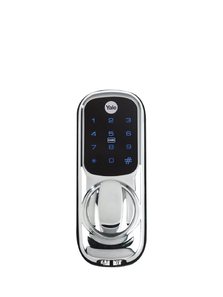 Yale Smart Keyless Lock, Chrome, Black