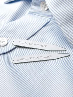 Treat Republic Personalised Silver Plated Collar Stiffner - view 2, Multi