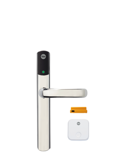 Yale Conexis L2 Smart Lock, Chrome, White / Yellow Siren