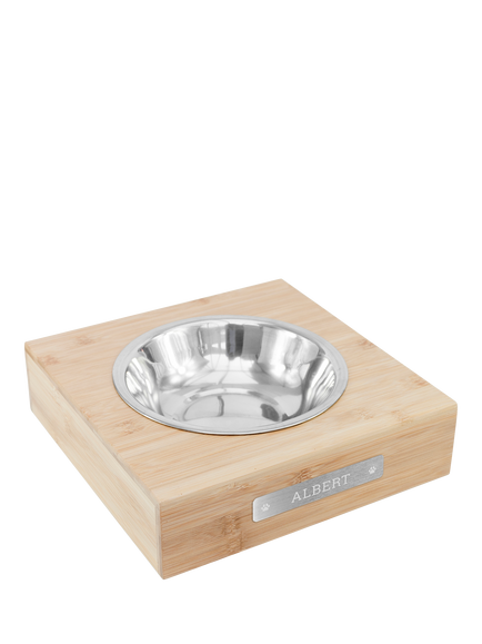 Treat Republic Personalised Bamboo Dog Bowl, Multi