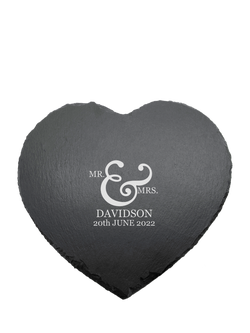 Treat Republic Personalised Couples Heart Cheese Board, Multi