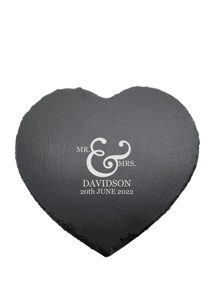 Treat Republic Personalised Couples Heart Cheese Board, Multi