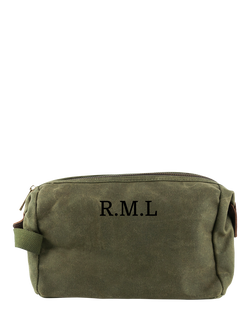 Treat Republic Personalised Waxed Wash Bag, Multi
