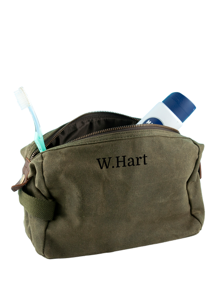 Treat Republic Personalised Waxed Wash Bag - view 2, Multi