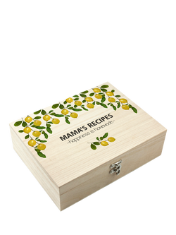 Treat Republic Personalised Lemon Recipe Box, Multi