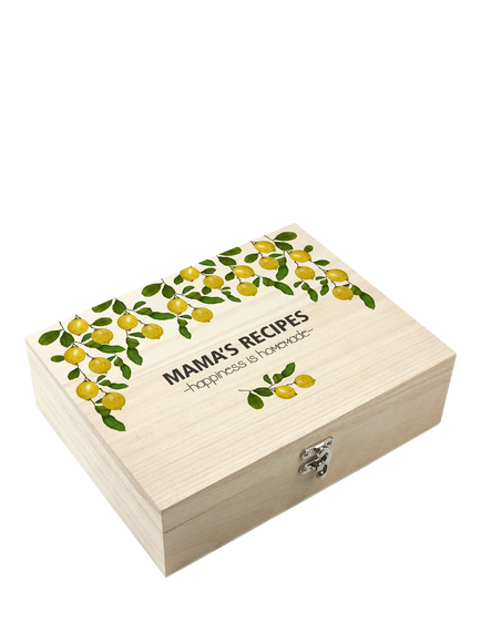Treat Republic Personalised Lemon Recipe Box, Multi