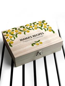 Treat Republic Personalised Lemon Recipe Box - view 2, Multi