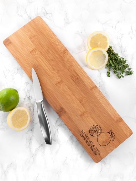 Treat Republic Personalised G&T Chopping Board - view 2, Multi