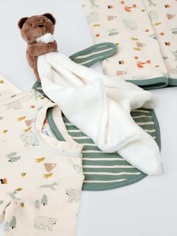 John Lewis Baby Animal Sleepsuit, Bib, Blanket and Bear Comforter Gift Set - view 2, Multi