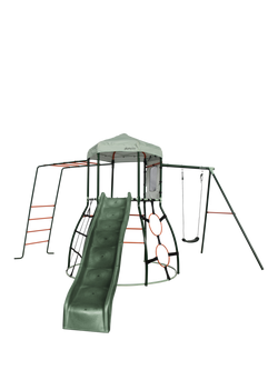 Plum Metal Climbing Dome with Slide, Monkey Bars & Swing Arm, Multi