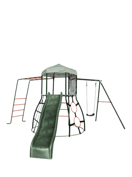 Plum Metal Climbing Dome with Slide, Monkey Bars & Swing Arm, Multi