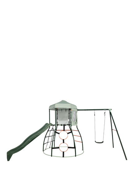 Plum Metal Climbing Dome with Slide & Swing Arm, Multi