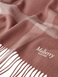 Mulberry Large Check Merino Wool Scarf