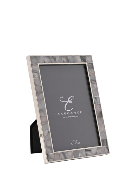 Impressions Elegance Mother of Pearl Photo Frame, Grey, Grey