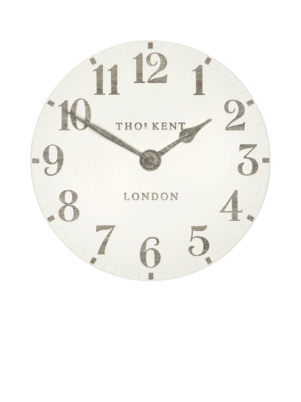 Thomas Kent Arabic Numeral Wall Clock, 30cm, Cream
