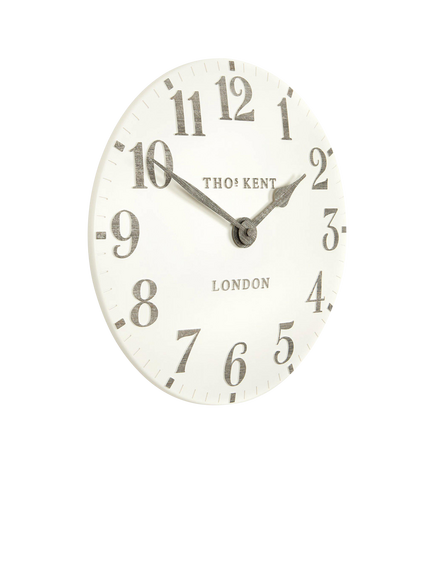 Thomas Kent Arabic Numeral Wall Clock, 30cm - view 2, Cream