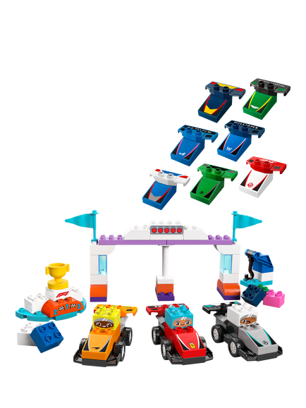 LEGO DUPLO F1 Team Race Cars & Drivers Role Play Toy 10445 - view 2, Multi