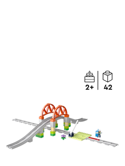 LEGO DUPLO Train Bridge and Tracks Expansion Set Toy 10426 - view 2, Multi