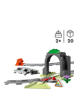 LEGO DUPLO Train Tunnel and Tracks Expansion Set Toy 10425 - view 2, Multi
