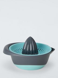 John Lewis Non-Slip Citrus Squeezer, Grey / Blue