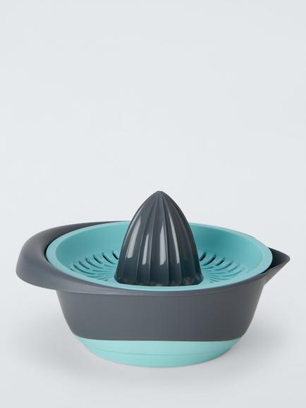 John Lewis Non-Slip Citrus Squeezer, Grey / Blue
