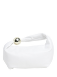 Flattered Astrid Leather Deco Handle Grab Bag, White
