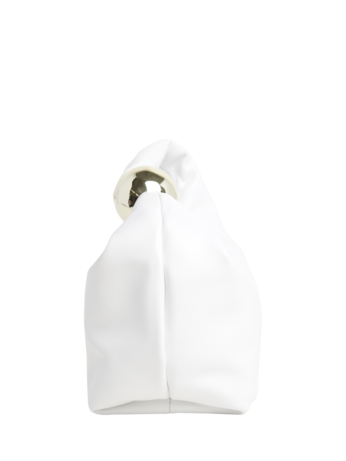 Product image 3 of 7, which shows Flattered Astrid Leather Deco Handle Grab Bag, White