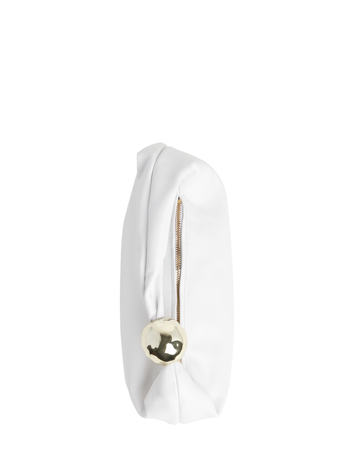 Product image 4 of 7, which shows Flattered Astrid Leather Deco Handle Grab Bag, White