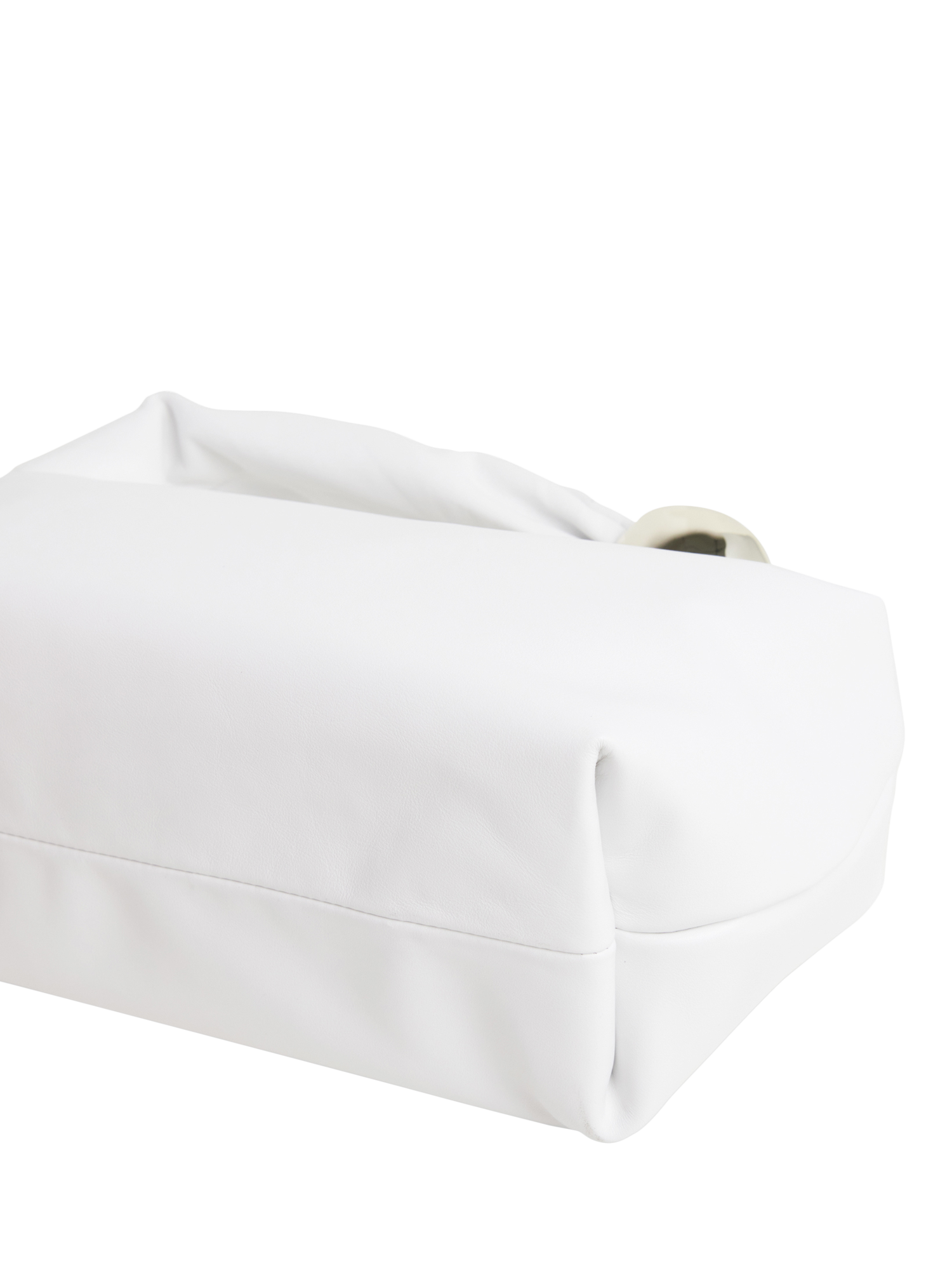 Product image 5 of 7, which shows Flattered Astrid Leather Deco Handle Grab Bag, White
