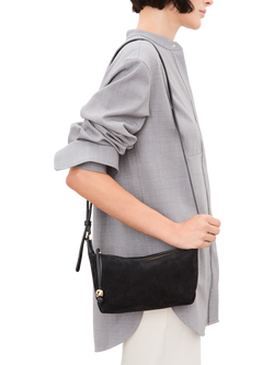 Flattered Ru Suede Crossbody Bag - view 2, Black