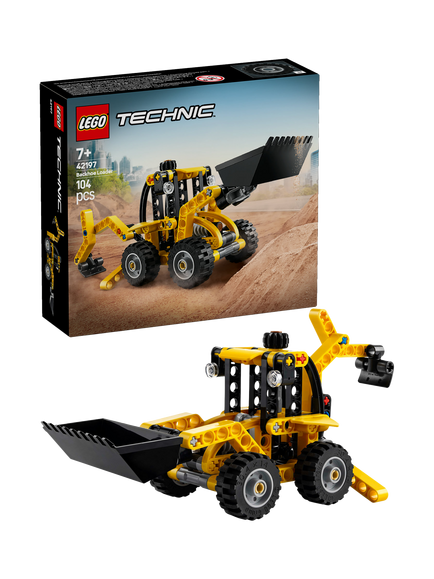 LEGO Technic Backhoe Loader Construction Vehicle Toy 42197, Multi