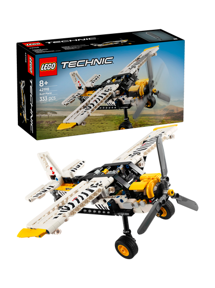 LEGO Technic Bush Plane Building Toy Set for Kids 42198, Multi