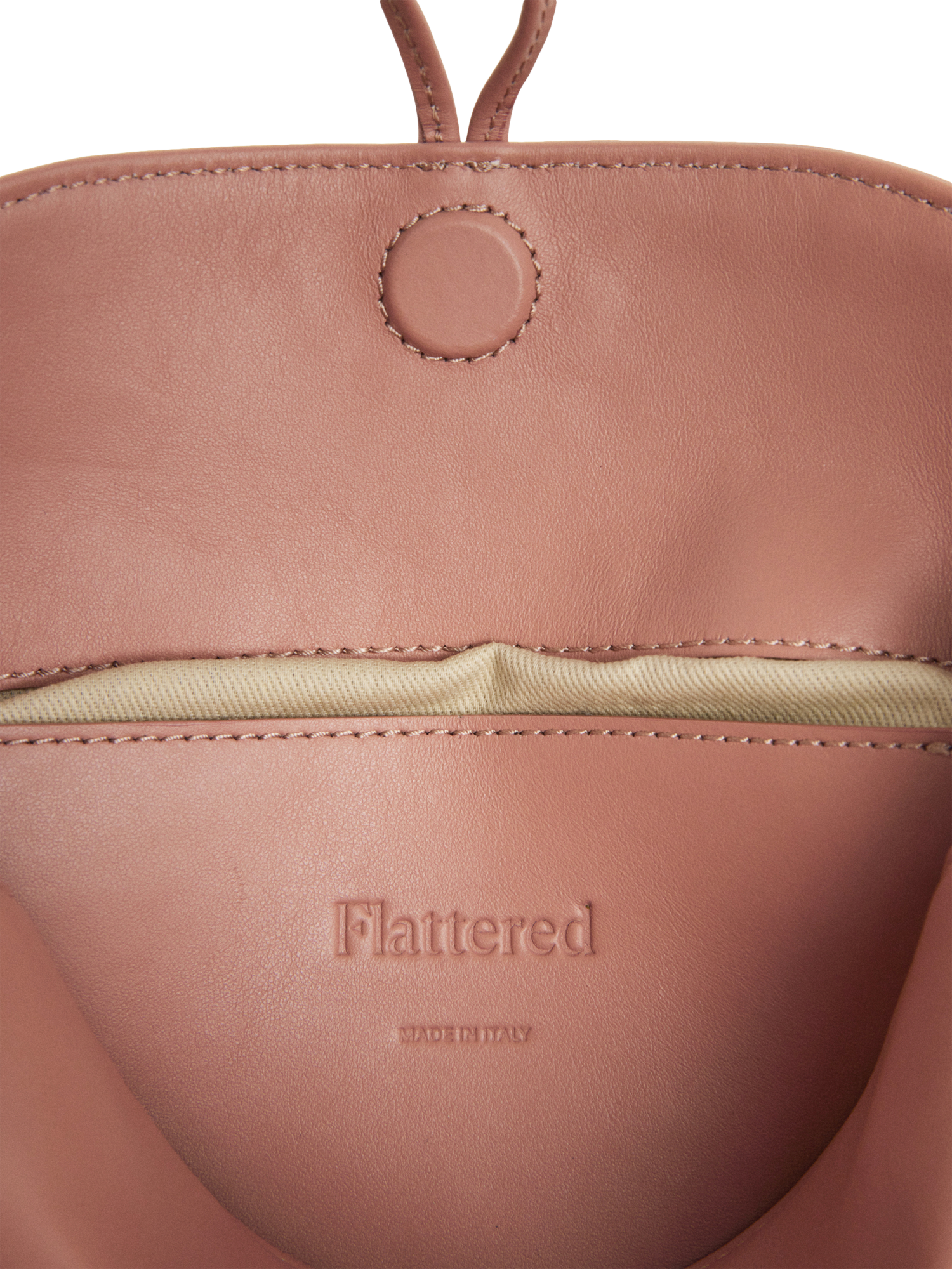 Product image 5 of 9, which shows Flattered Hanna Leather Cross Body Grab Bag, Blush Pink