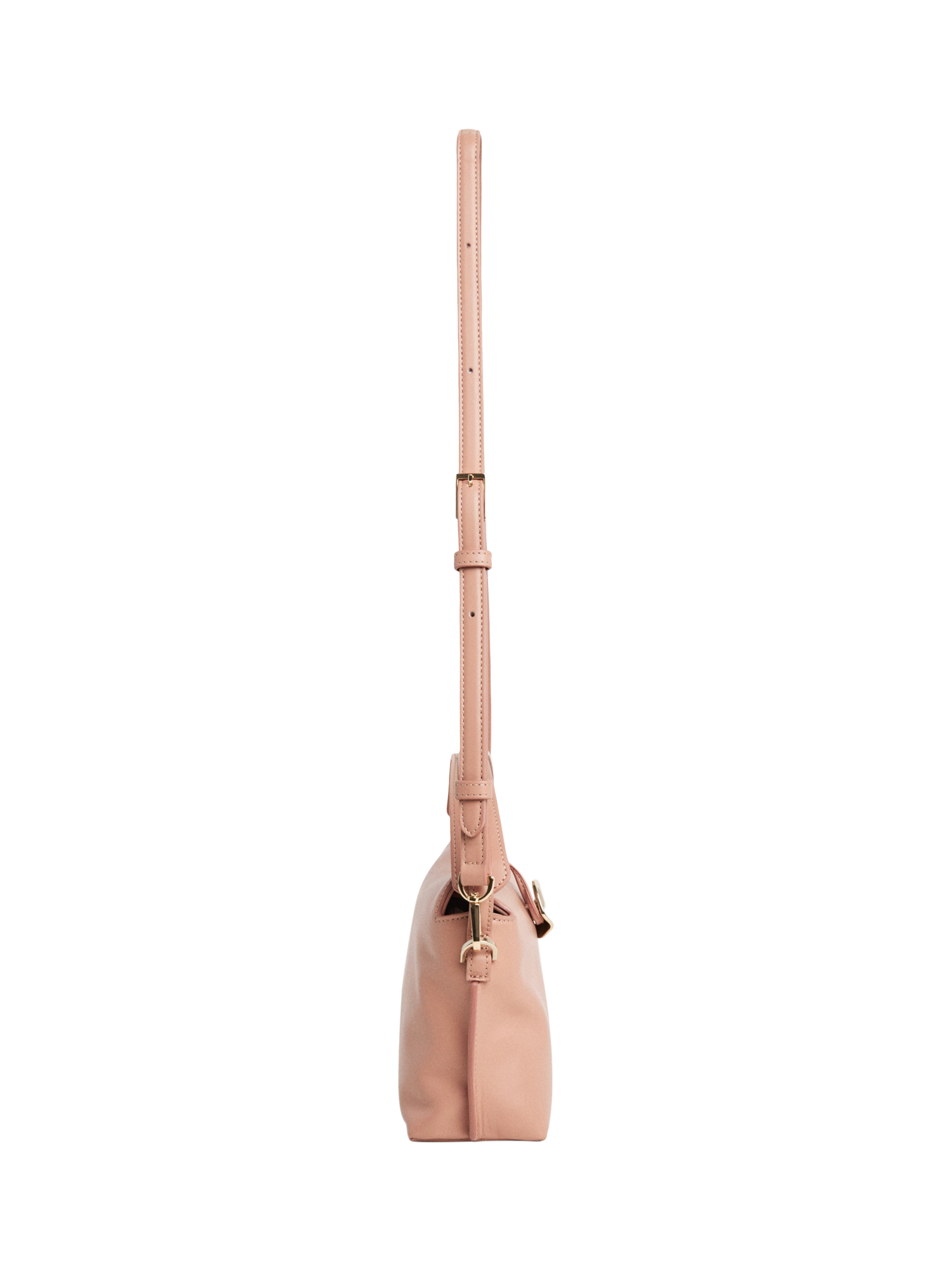 Product image 6 of 9, which shows Flattered Hanna Leather Cross Body Grab Bag, Blush Pink