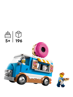 LEGO City Doughnut Truck Toy, Set with 2 Minifigures 60452 - view 2, Multi