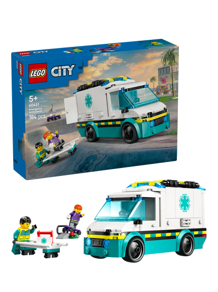 LEGO City 60451 Emergency Ambulance, Multi