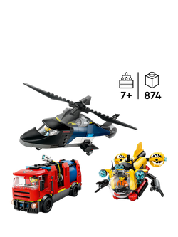 LEGO City Helicopter, Fire Engine & Submarine Remix 60462 - view 2, Multi
