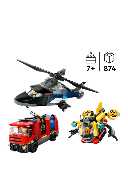 LEGO City Helicopter, Fire Engine & Submarine Remix 60462 - view 2, Multi