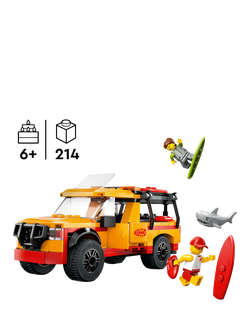 LEGO City Lifeguard Beach Rescue Truck & Shark Toys 60453 - view 2, Multi