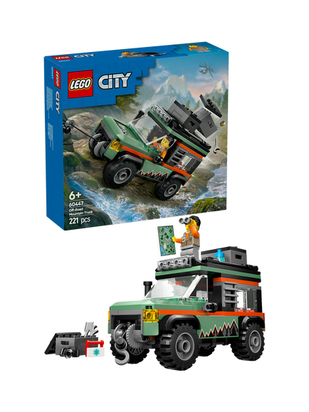 LEGO City Off-Road 4x4 Mountain Truck, Toy Vehicle Set 60447, Multi