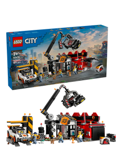 LEGO City Scrapyard with Cars, Building Toy Set 60472, Multi