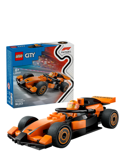 LEGO City F1 Driver with McLaren Race Car Toy Playset 60442, Multi