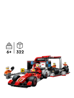 LEGO City F1 Pit Stop & Pit Crew with Ferrari Car Toy 60443 - view 2, Multi